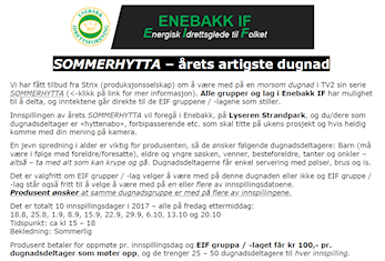 SOMMERHYTTA - årets artigste dugnad